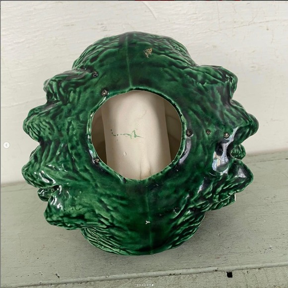 Vintage Green Ceramic Christmas Tree Napkin Card Holder - Picture 6 of 6